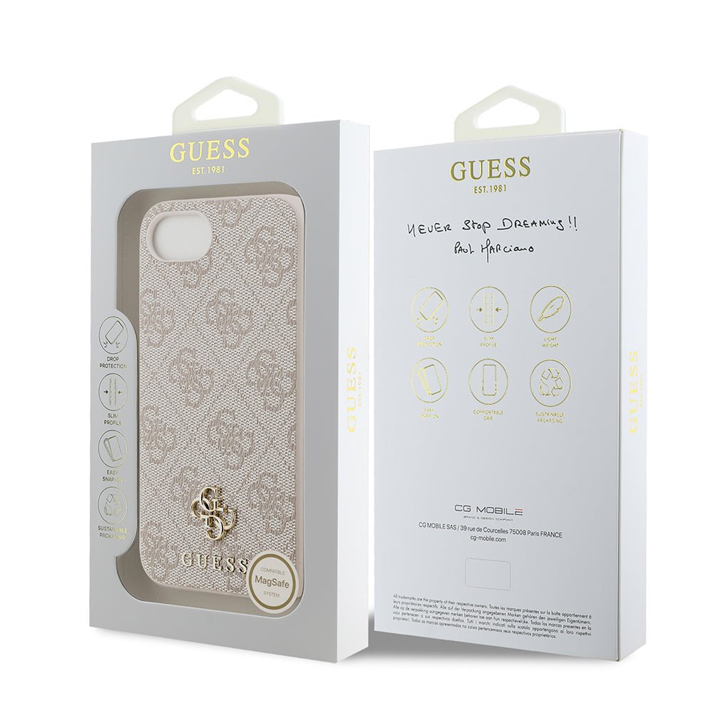 iPhone 16E Kılıf Guess Orjinal Lisanslı M-safe Şarj Özellikli Small 4G Classic Kılıf
