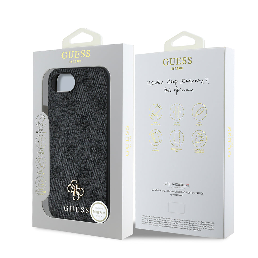iPhone 16E Kılıf Guess Orjinal Lisanslı M-safe Şarj Özellikli Small 4G Classic Kılıf