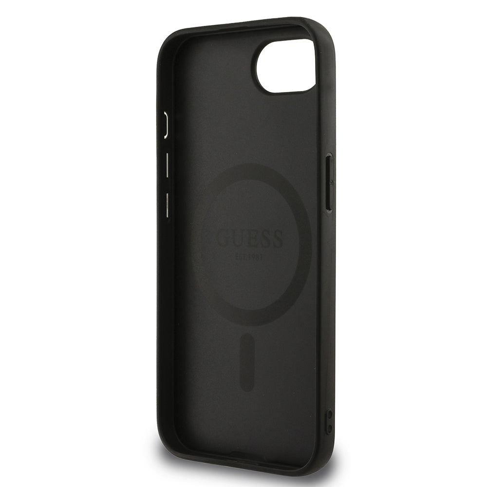 iPhone 16E Kılıf Guess Orjinal Lisanslı M-safe Şarj Özellikli Yazı Logolu Peony Kılıf