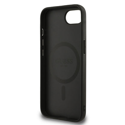 iPhone 16E Kılıf Guess Orjinal Lisanslı M-safe Şarj Özellikli Yazı Logolu Peony Kılıf