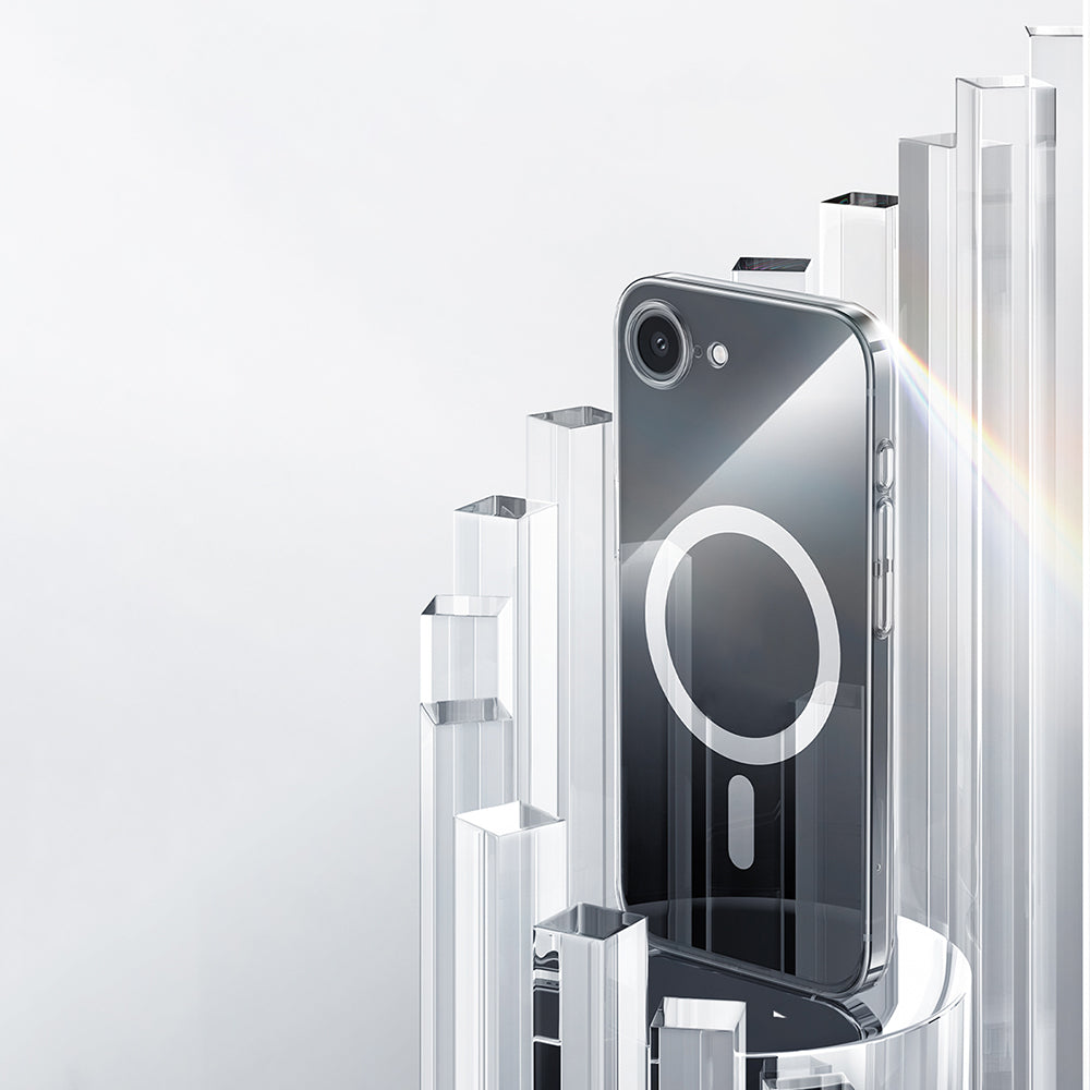 Apple iPhone 16E Kılıf M-safe Şarj Özellikli Benks Crystal Serisi Şeffaf Kapak