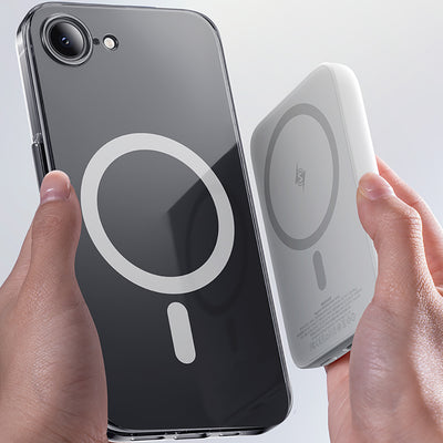 Apple iPhone 16E Kılıf M-safe Şarj Özellikli Benks Crystal Serisi Şeffaf Kapak