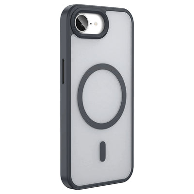 Apple iPhone 16E Kılıf M-safe Şarj Özellikli Mat Arka Yüzey Zore Sio Kapak Mavi