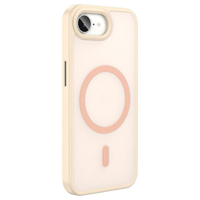 Apple iPhone 16E Kılıf M-safe Şarj Özellikli Mat Arka Yüzey Zore Sio Kapak Rose Gold