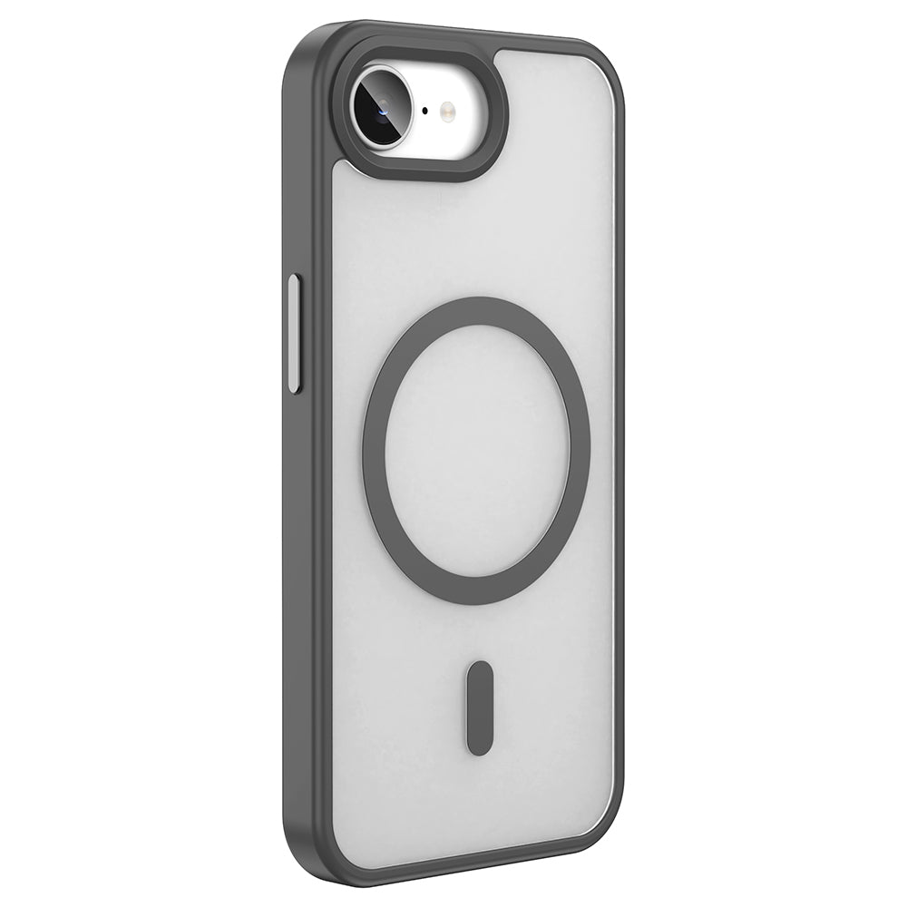 Apple iPhone 16E Kılıf M-safe Şarj Özellikli Mat Arka Yüzey Zore Sio Kapak Lacivert