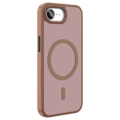 Apple iPhone 16E Kılıf M-safe Şarj Özellikli Mat Arka Yüzey Zore Sio Kapak Rose Gold