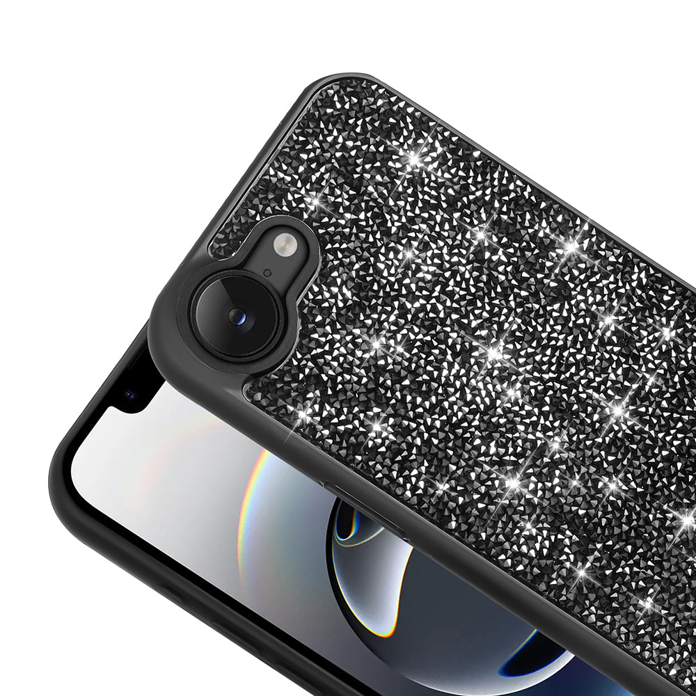 Apple iPhone 16E Kılıf Parlak Taşlı Tasarım Zore Pırlanta Kapak Beyaz