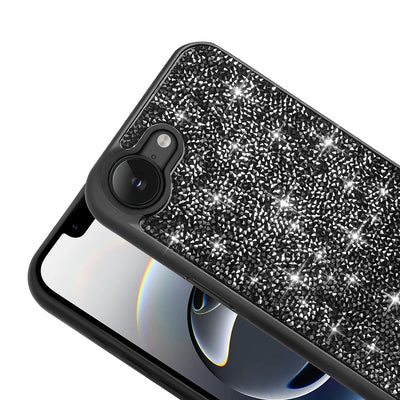 Apple iPhone 16E Kılıf Parlak Taşlı Tasarım Zore Pırlanta Kapak Beyaz