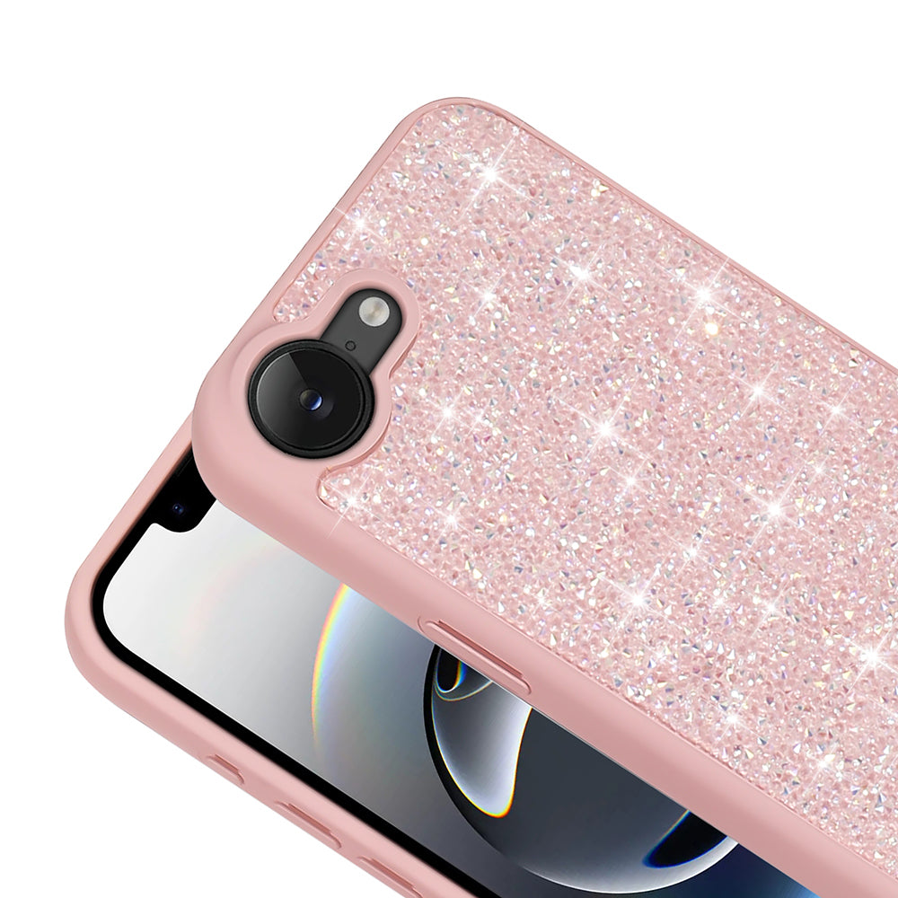 Apple iPhone 16E Kılıf Parlak Taşlı Tasarım Zore Pırlanta Kapak Beyaz