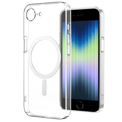 Apple iPhone 16E Kılıf Zore M-safe Şarj Özellikli Şeffaf Kamera Çerçeveli Porto Kapak Şeffaf