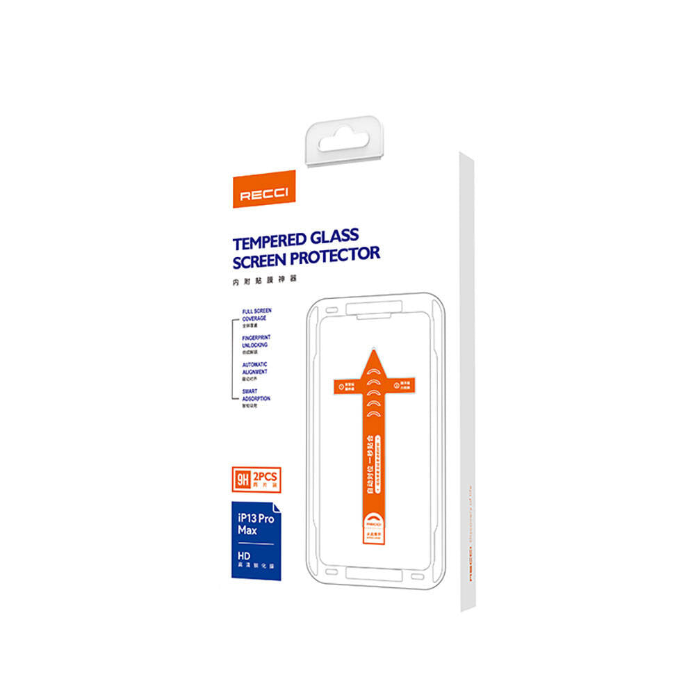 iPhone 16E Recci RSP-A10 HD Temperli Cam Ekran Koruyucu + Kolay Uygulama Aparatlı