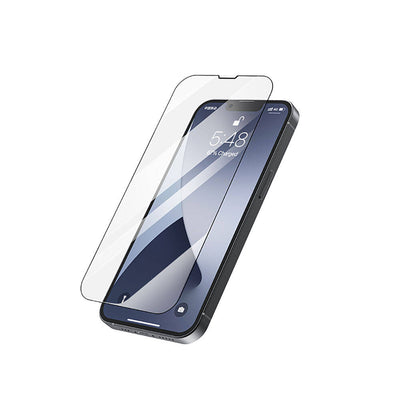 Apple iPhone 16E Recci RSP-A10 HD Temperli Cam Ekran Koruyucu + Kolay Uygulama Aparatlı Siyah