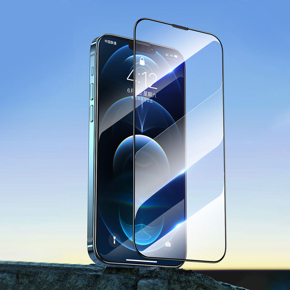 iPhone 16E Wiwu CZ-003 Mavi Işık Teknolojili Hidrofobik ve Oleofobik Parlama Önleyici Cam Ekran Koruyucu