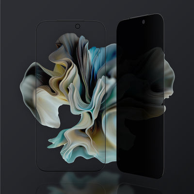 Apple iPhone 17 Air Amazingthing Titan Privacy Parmak İzi Bırakmayan Temperli Cam Ekran Koruyucu Siyah