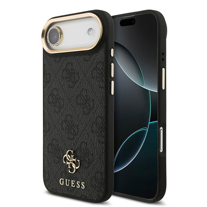 iPhone 17 Air Guess Orjinal Lisanslı 4G ve Yazı Logolu Kılıf + Ekran Koruyucu + Lens Koruyucu 3in1 Aksesuar Seti