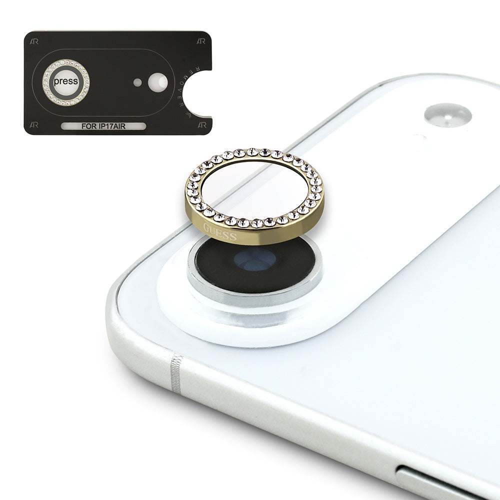 Apple iPhone 17 Air Guess Orjinal Lisanslı 4G ve Yazı Logolu Kılıf + Ekran Koruyucu + Lens Koruyucu 3in1 Aksesuar Seti Siyah