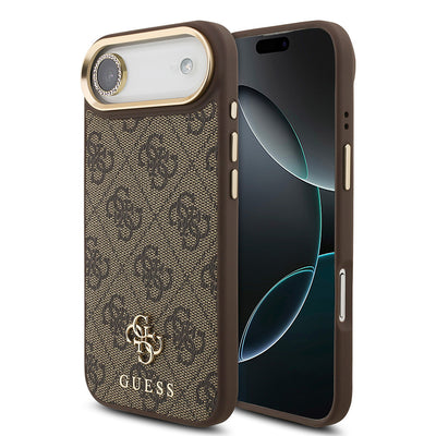 Apple iPhone 17 Air Guess Orjinal Lisanslı 4G ve Yazı Logolu Kılıf + Ekran Koruyucu + Lens Koruyucu 3in1 Aksesuar Seti Siyah