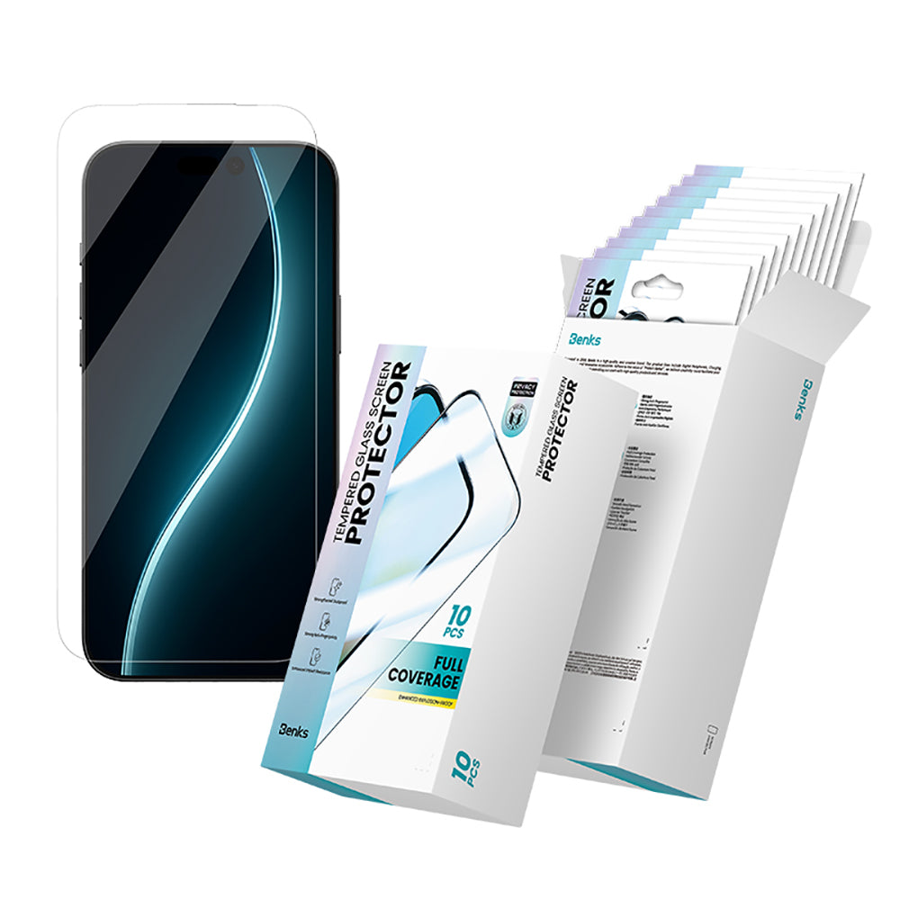 Apple iPhone 17 Air Hidrofobik Ve Oleofobik Özellikli Benks 0.3mm Privacy Air Shield Ekran Koruyucu 10'lu Paket Siyah