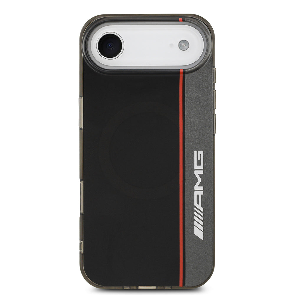 iPhone 17 Air Kılıf AMG Orjinal Lisanslı M-safe Şarj Özellikli IML Baskı Logolu Çift Katmanlı Bow Lines Kılıf