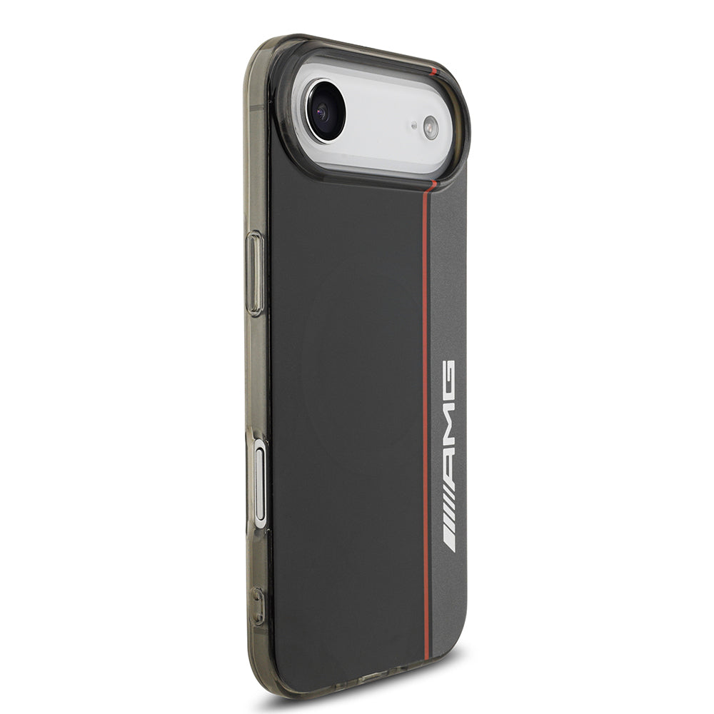 iPhone 17 Air Kılıf AMG Orjinal Lisanslı M-safe Şarj Özellikli IML Baskı Logolu Çift Katmanlı Bow Lines Kılıf