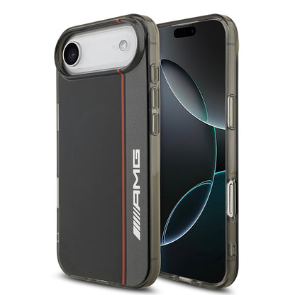 iPhone 17 Air Kılıf AMG Orjinal Lisanslı M-safe Şarj Özellikli IML Baskı Logolu Çift Katmanlı Bow Lines Kılıf