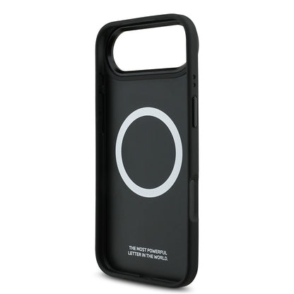 iPhone 17 Air Kılıf BMW Orjinal Lisanslı M-safe Şarj Özellikli Metal BMW ve M Logolu PU Karbon Tasarımlı Kılıf