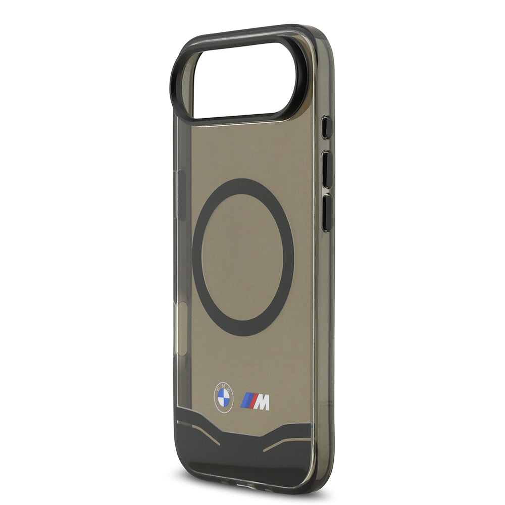 iPhone 17 Air Kılıf BMW Orjinal Lisanslı M-safe Şarj Özellikli Metal Buton Tasarımlı Tranparan M Dizayn Kılıf