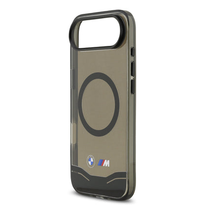 iPhone 17 Air Kılıf BMW Orjinal Lisanslı M-safe Şarj Özellikli Metal Buton Tasarımlı Tranparan M Dizayn Kılıf