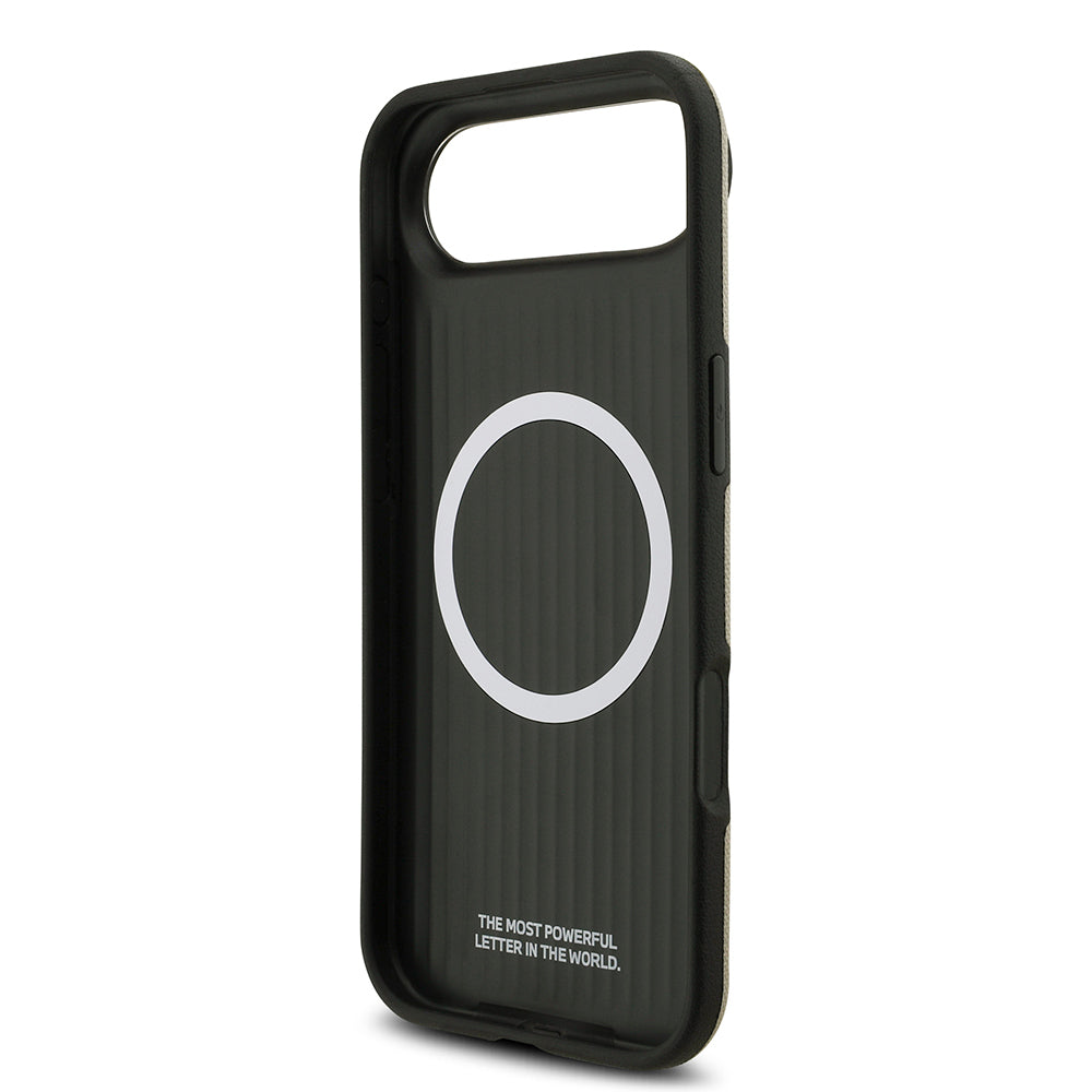 iPhone 17 Air Kılıf BMW Orjinal Lisanslı M-safe Şarj Özellikli Metal Logolu Delikli M Dizayn Deri Kılıf