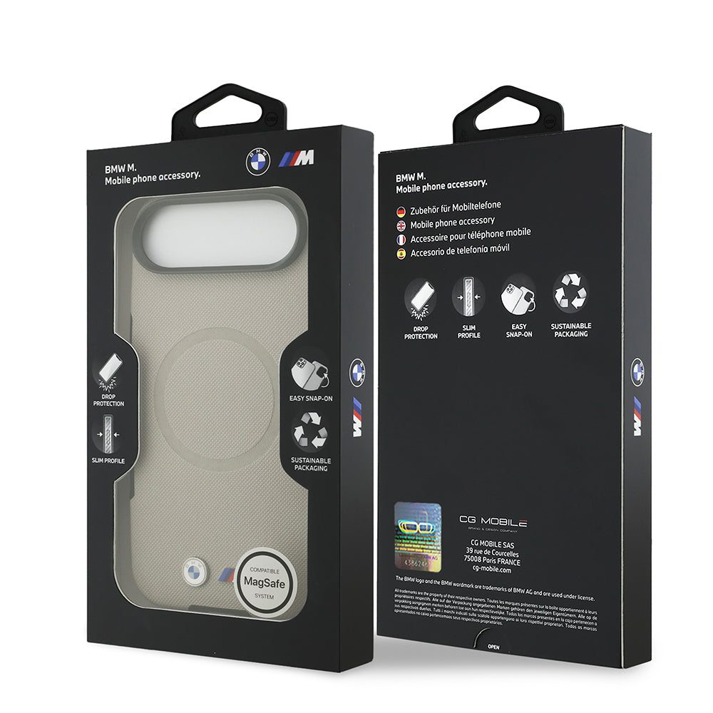 iPhone 17 Air Kılıf BMW Orjinal Lisanslı M-safe Şarj Özellikli Metal Logolu Delikli M Dizayn Deri Kılıf