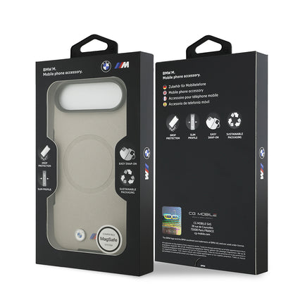 iPhone 17 Air Kılıf BMW Orjinal Lisanslı M-safe Şarj Özellikli Metal Logolu Delikli M Dizayn Deri Kılıf