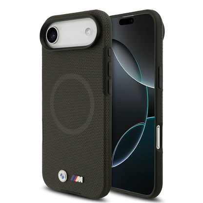 iPhone 17 Air Kılıf BMW Orjinal Lisanslı M-safe Şarj Özellikli Metal Logolu Delikli M Dizayn Deri Kılıf