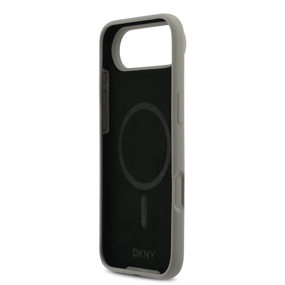 Apple iPhone 17 Air Kılıf DKNY Orjinal Lisanslı M-safe Şarj Özellikli Metal Logolu Silikon Kapak