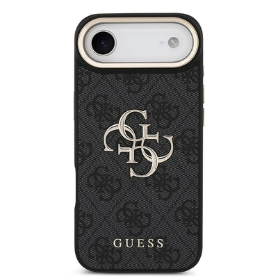 Apple iPhone 17 Air Kılıf Guess Orjinal Lisanslı 4G Büyük Metal Logolu Kalın Askılı Kapak Kahverengi