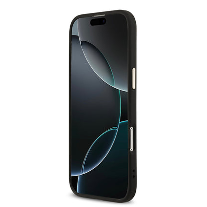 iPhone 17 Air Kılıf Guess Orjinal Lisanslı Gold Metal Kamera Çerçeveli 4G Desenli Metal Büyük 4G ve Yazı Logolu Kılıf