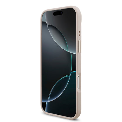 iPhone 17 Air Kılıf Guess Orjinal Lisanslı Gold Metal Kamera Çerçeveli 4G Desenli Metal Büyük 4G ve Yazı Logolu Kılıf