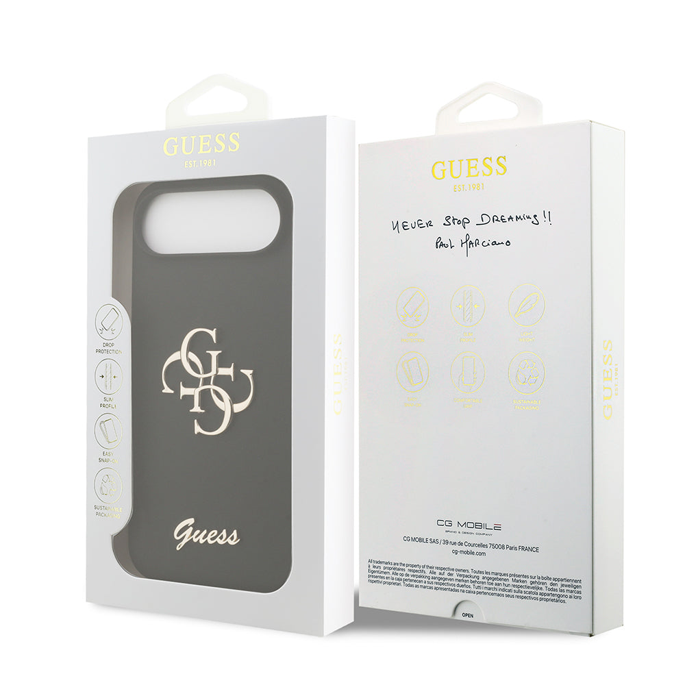 iPhone 17 Air Kılıf Guess Orjinal Lisanslı Grained Yazı Logolu Kılıf