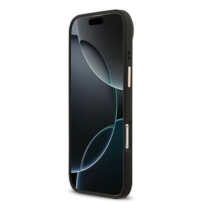 iPhone 17 Air Kılıf Guess Orjinal Lisanslı M-safe Şarj Özellikli 4G Desenli PU Metal Plaka Klasik Logolu Kılıf