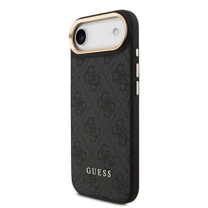iPhone 17 Air Kılıf Guess Orjinal Lisanslı M-safe Şarj Özellikli 4G Metal Büyük Logolu Kartlıklı Kılıf