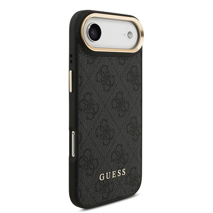 iPhone 17 Air Kılıf Guess Orjinal Lisanslı M-safe Şarj Özellikli 4G Metal Büyük Logolu Kartlıklı Kılıf