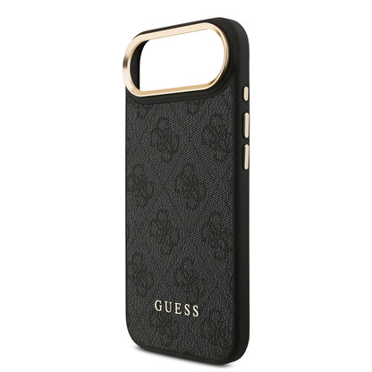 iPhone 17 Air Kılıf Guess Orjinal Lisanslı M-safe Şarj Özellikli 4G Metal Büyük Logolu Kartlıklı Kılıf
