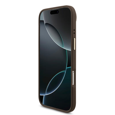 Apple iPhone 17 Air Kılıf Guess Orjinal Lisanslı M-safe Şarj Özellikli Gold Metal Kamera Çerçeveli Taşlı 4G Logolu Kapak Siyah