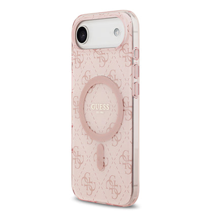 iPhone 17 Air Kılıf Guess Orjinal Lisanslı M-safe Şarj Özellikli IML Baskılı Klasik Logolu 4G Desenli Kılıf