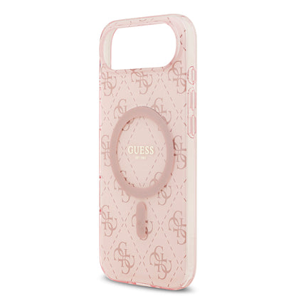 iPhone 17 Air Kılıf Guess Orjinal Lisanslı M-safe Şarj Özellikli IML Baskılı Klasik Logolu 4G Desenli Kılıf