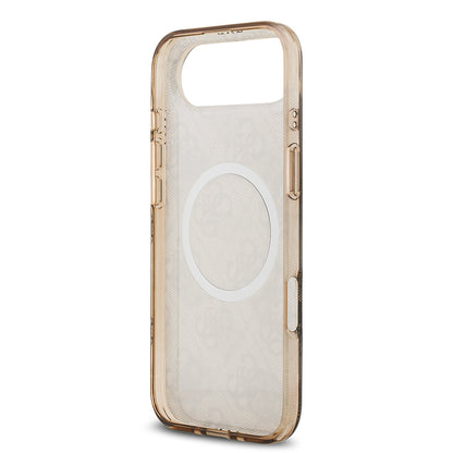 iPhone 17 Air Kılıf Guess Orjinal Lisanslı M-safe Şarj Özellikli IML Peony ve 4G Desenli Klasik Logolu Kılıf