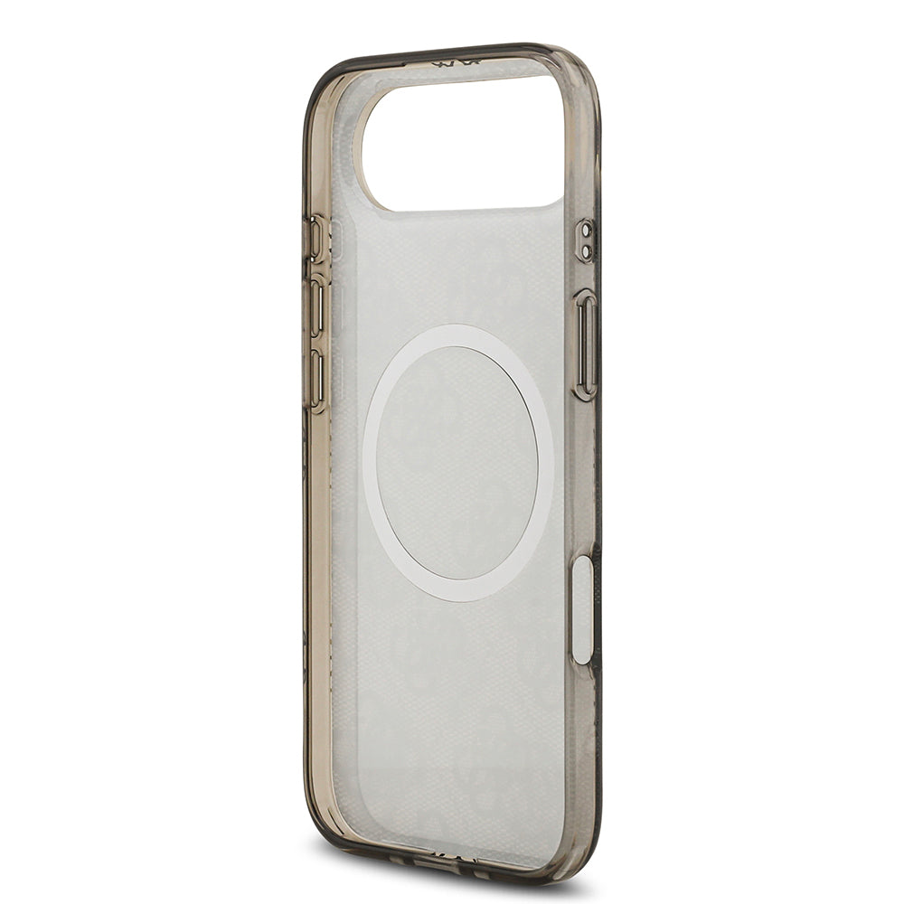 iPhone 17 Air Kılıf Guess Orjinal Lisanslı M-safe Şarj Özellikli IML Peony ve 4G Desenli Klasik Logolu Kılıf