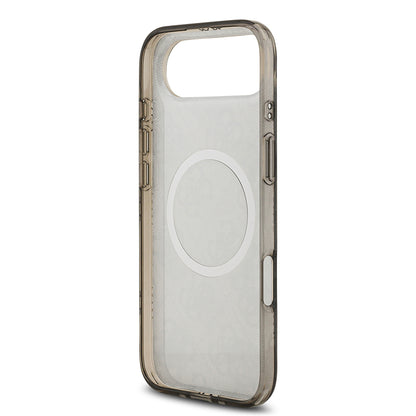 iPhone 17 Air Kılıf Guess Orjinal Lisanslı M-safe Şarj Özellikli IML Peony ve 4G Desenli Klasik Logolu Kılıf