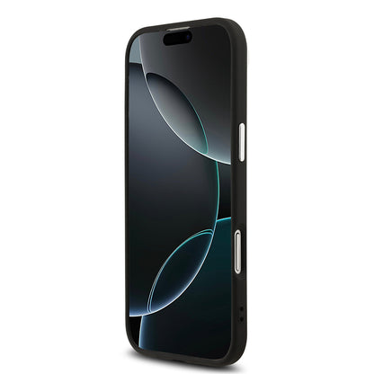 iPhone 17 Air Kılıf Guess Orjinal Lisanslı M-safe Şarj Özellikli Metal Kamera Çerçeveli Üçgen Logolu Glitter Kılıf