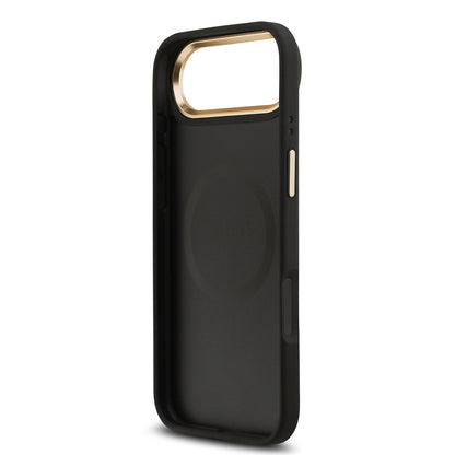 iPhone 17 Air Kılıf Guess Orjinal Lisanslı M-safe Şarj Özellikli Sıcak Baskılı Yazı Logolu PU Deri Peony Kılıf
