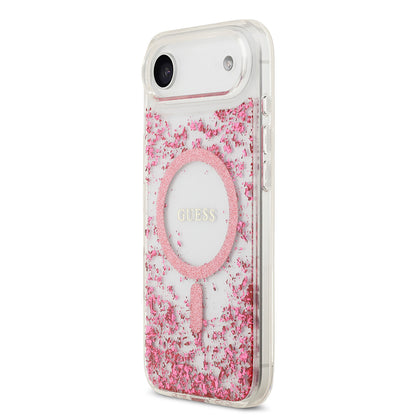 iPhone 17 Air Kılıf Guess Orjinal Lisanslı M-safe Şarj Özellikli Transparan Resin Bottom Kılıf